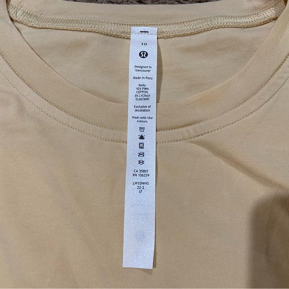 Lululemon Pima Cotton Wrap Front T-Shirt Dress Prosecco Size 10 NWT Stretch - Picture 3 of 12